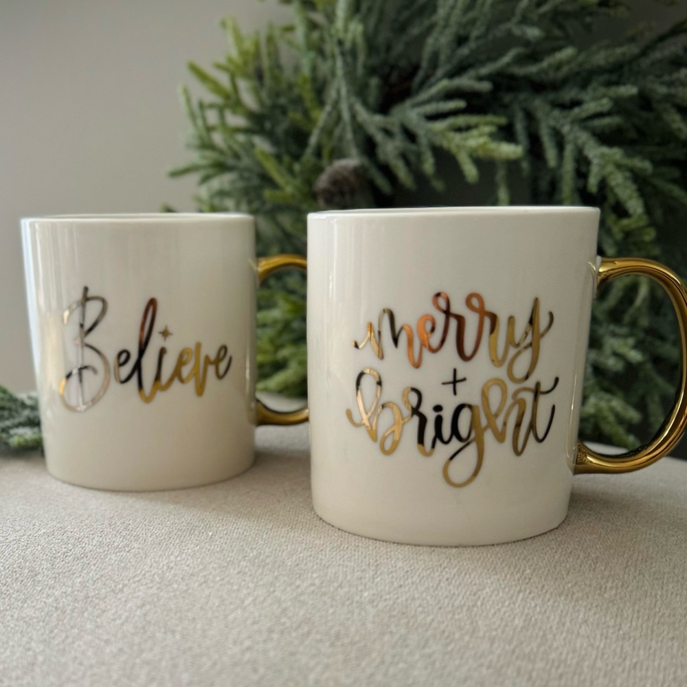 ✨Christmas Mug Set - Metallic Gold Color